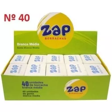 141 Borracha escolar branca cx c/ 40