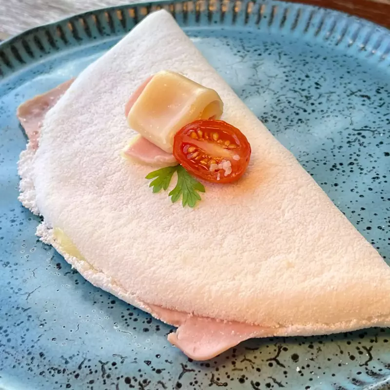 Tapioca de presunto e queijo