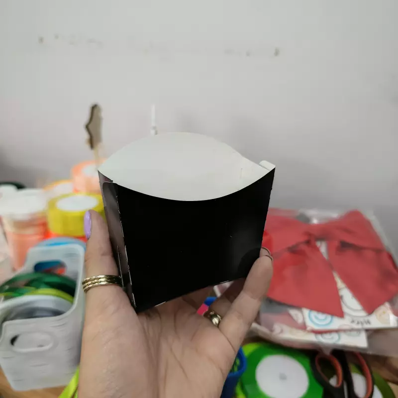 Porta Papa Frita Pequeño Negro