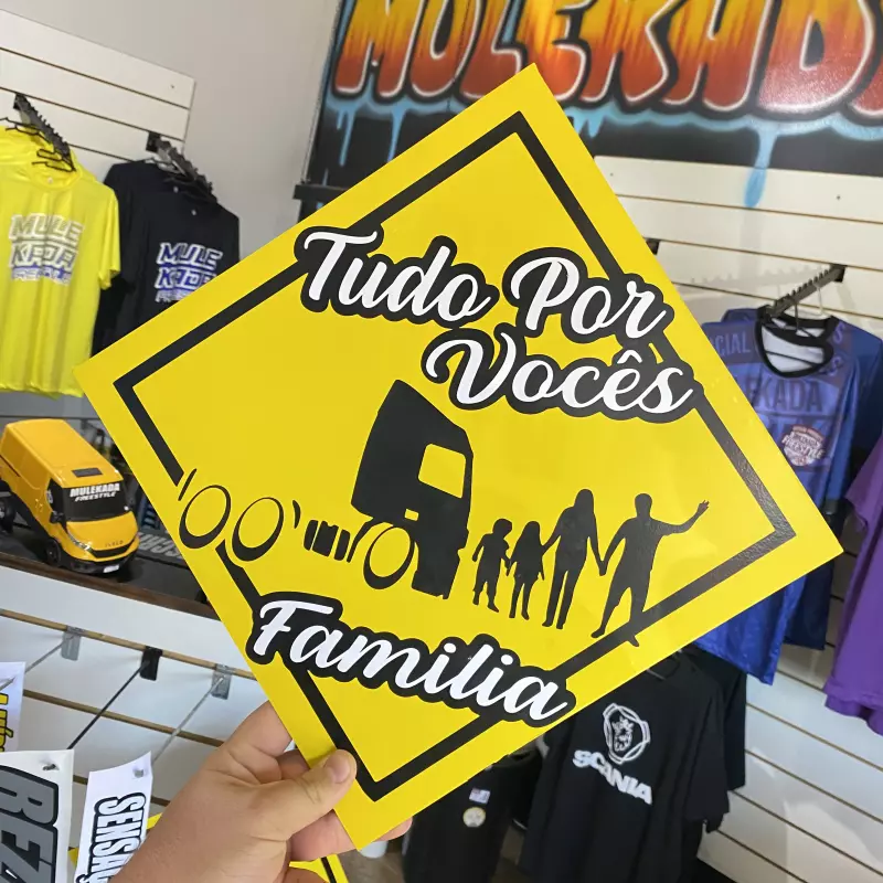 PLACA TUDO POR VOCÊS FAMÍLIA