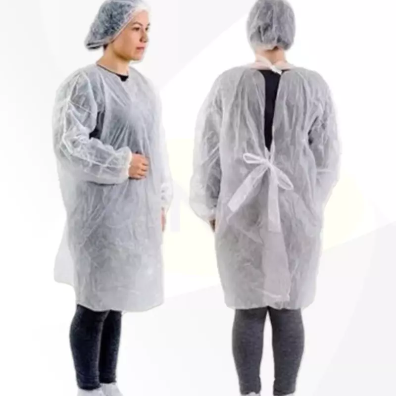 Avental Manga Longa Branco 1 Und.20g