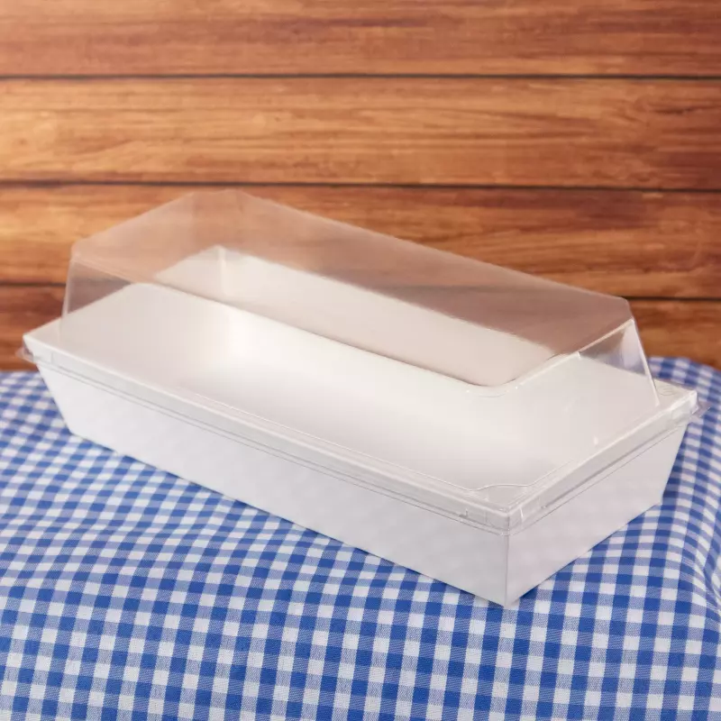 Bandeja blanca con tapa 17x7 #266