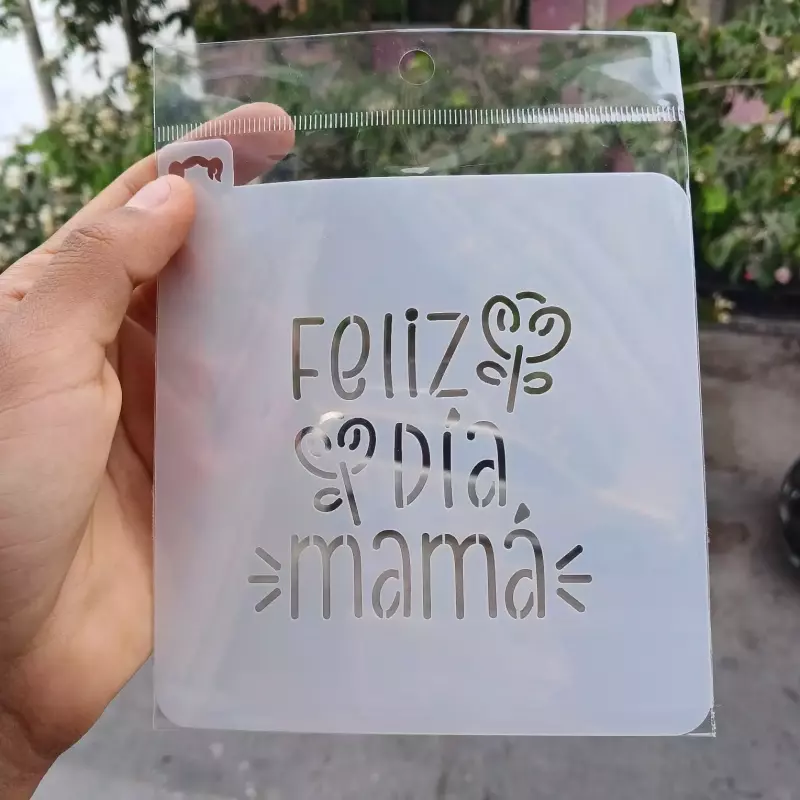 STENCIL FELIZ DIA MAMÁ