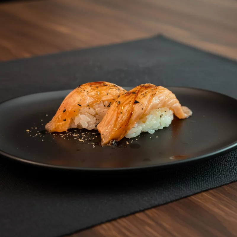 Niguiri de salmão selado