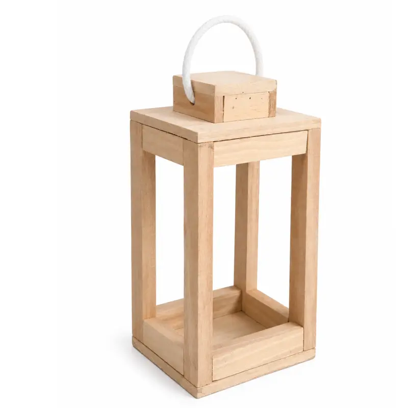 Caja madera farol