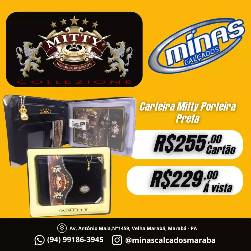 Carteira Mitty Porteira Preta RF:M1S