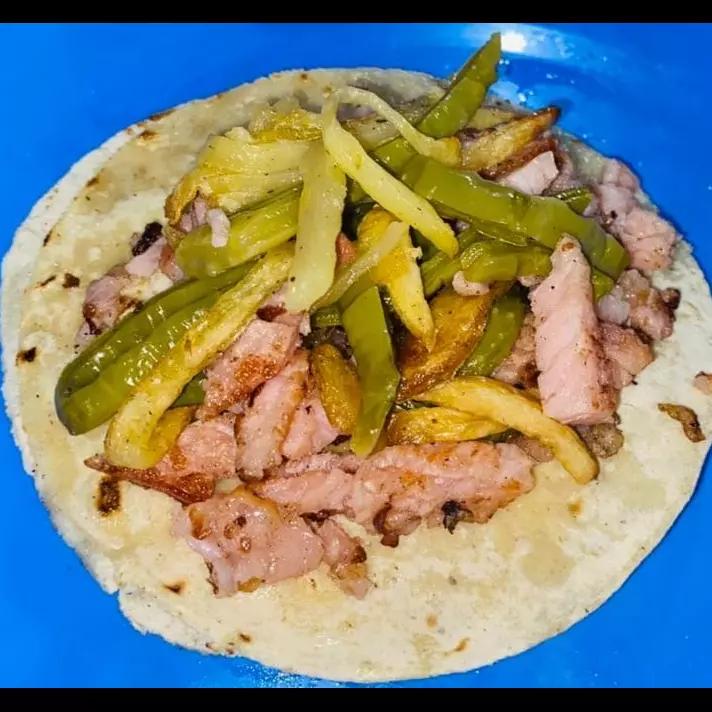 Taco de chuleta ahumada