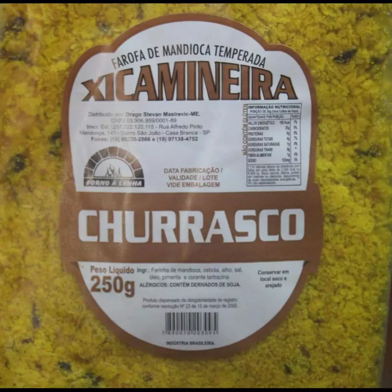 Farofa de Mandioca Sabor Churrasco - 250g