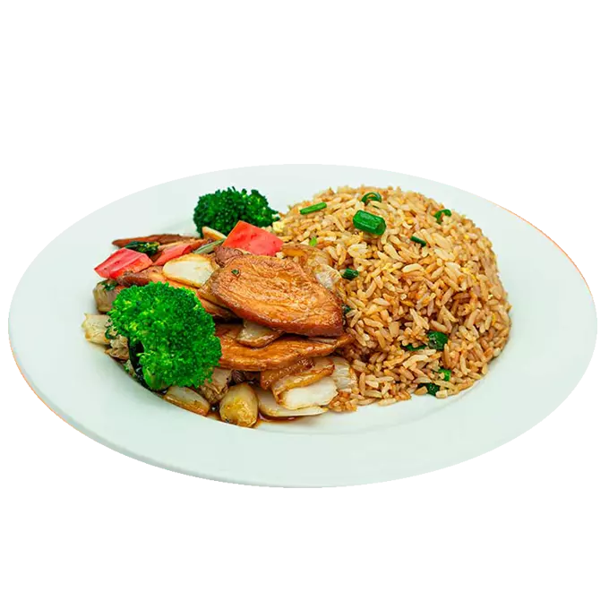 M15-Chancho con verduras + Chaufa