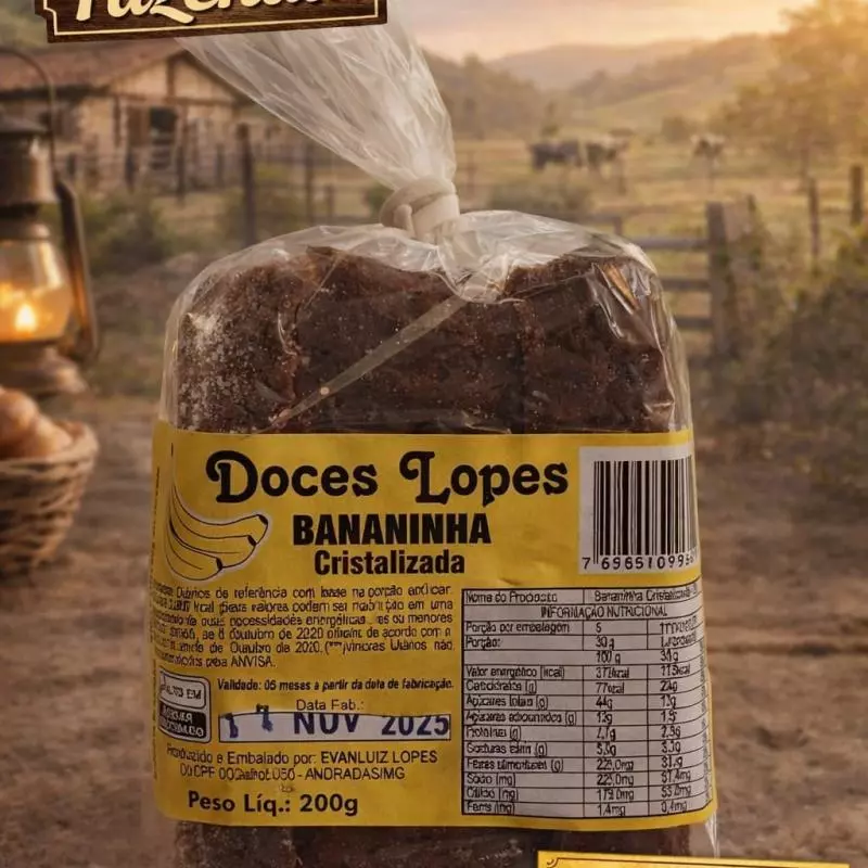 Bananinha Cristalizada 200g