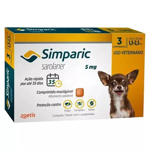 SIMPARIC CÃES 1,3 - 2,5 KG UN (2722)