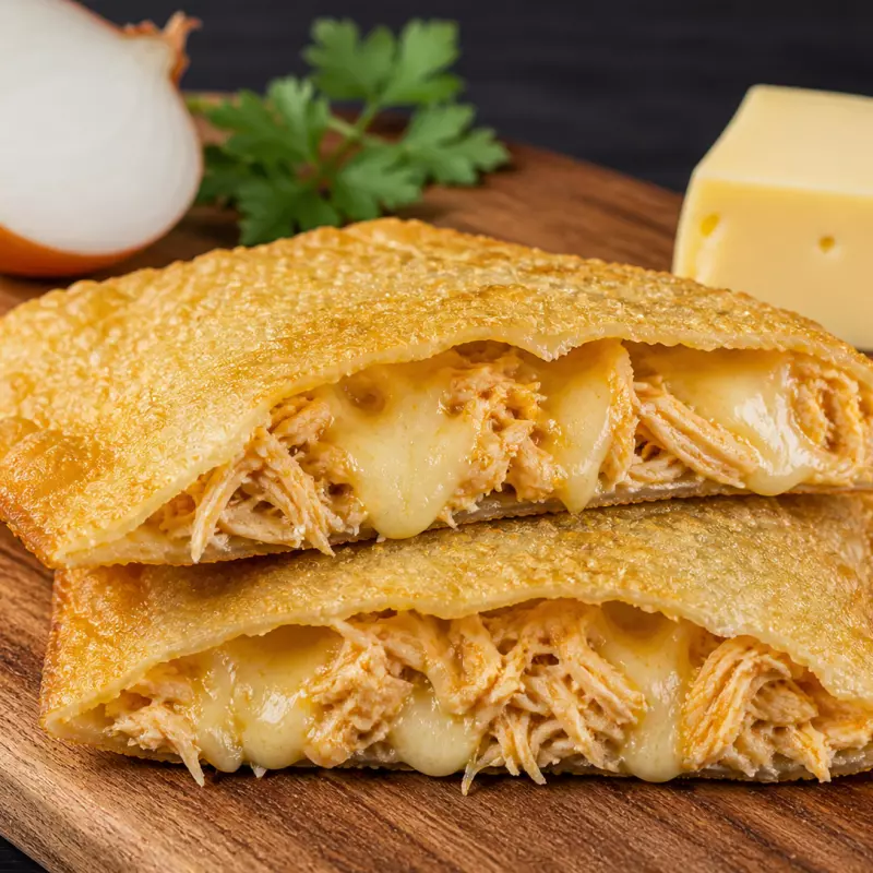 Pastel de Frango com Queijo
