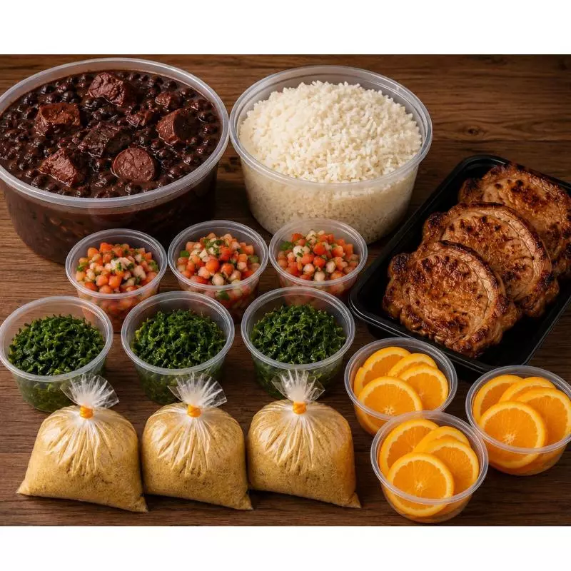 Feijoada Família + bistecas suínas