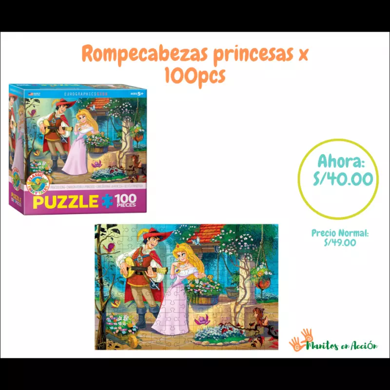 Rompecabezas princesas x 100pcs
