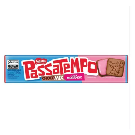 Biscoito Passatempo Chocomix Morango
