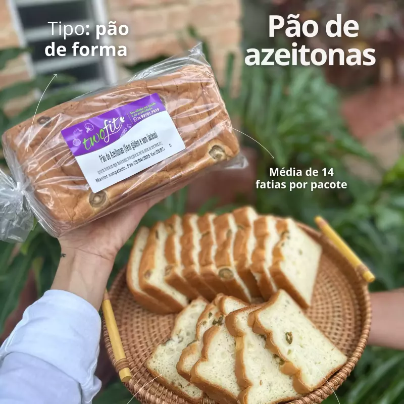 Pão Azeitonas - Sem glúten e lácteos