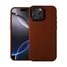 Capa Couro iPhone 16 Pro Max Marrom