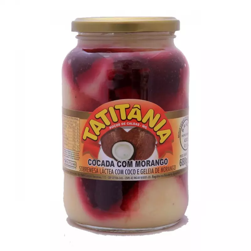 Cocada c/ Morango Tatitania 650g