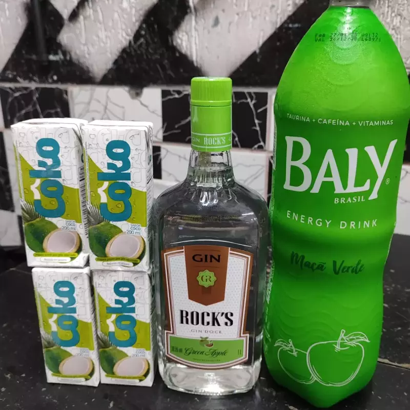 COMBO GIN ROCKS MAÇÃ C BALLY