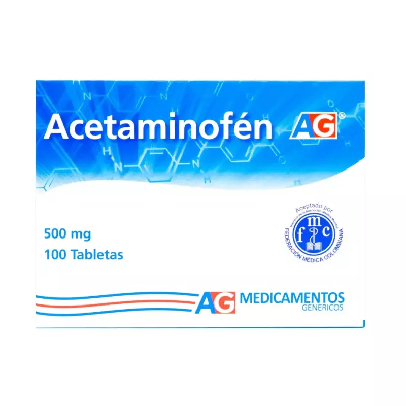 ACETAMINOFEN 500MG 100 TABLETAS