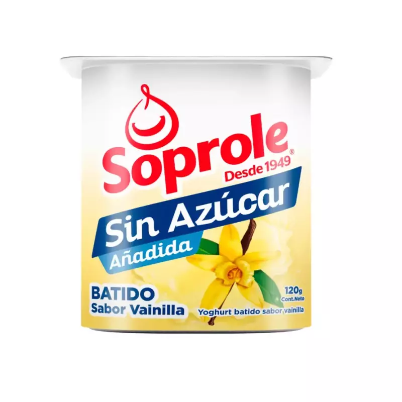 Yoghurt sin azúcar sabor vaini 120g