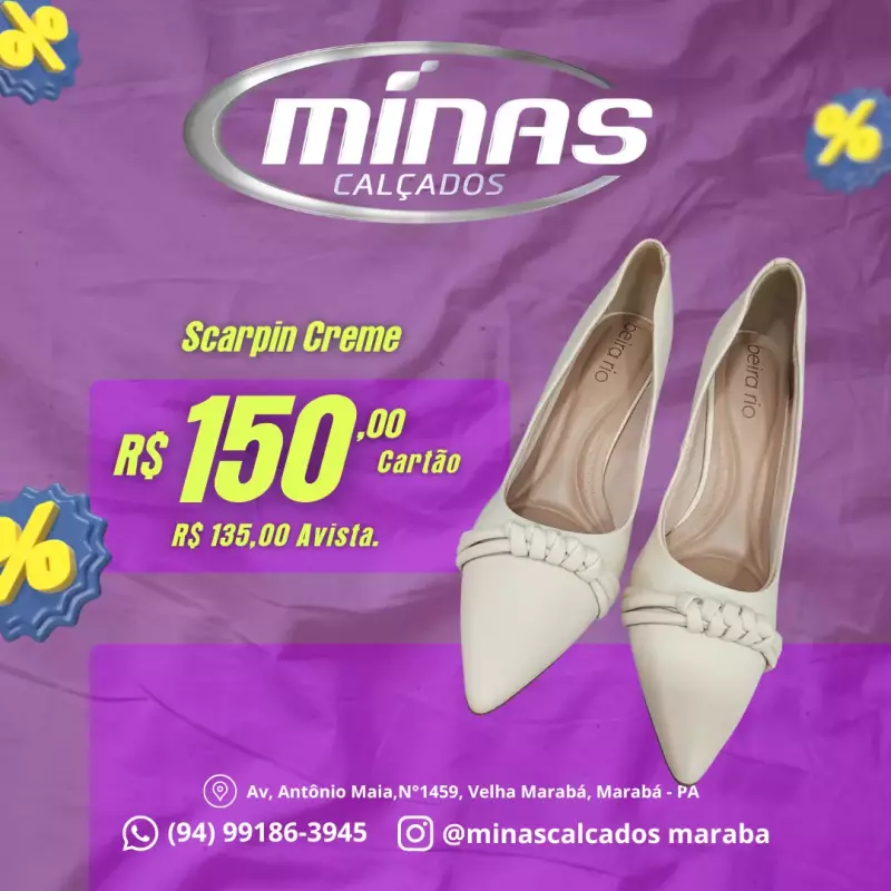 Scarpin Creme RF:412275