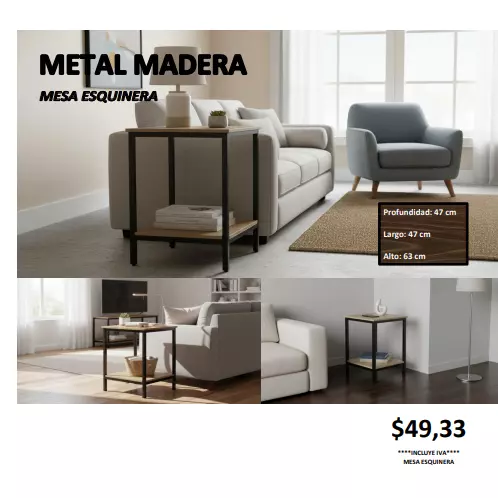 METAL MESA ESQUINERA