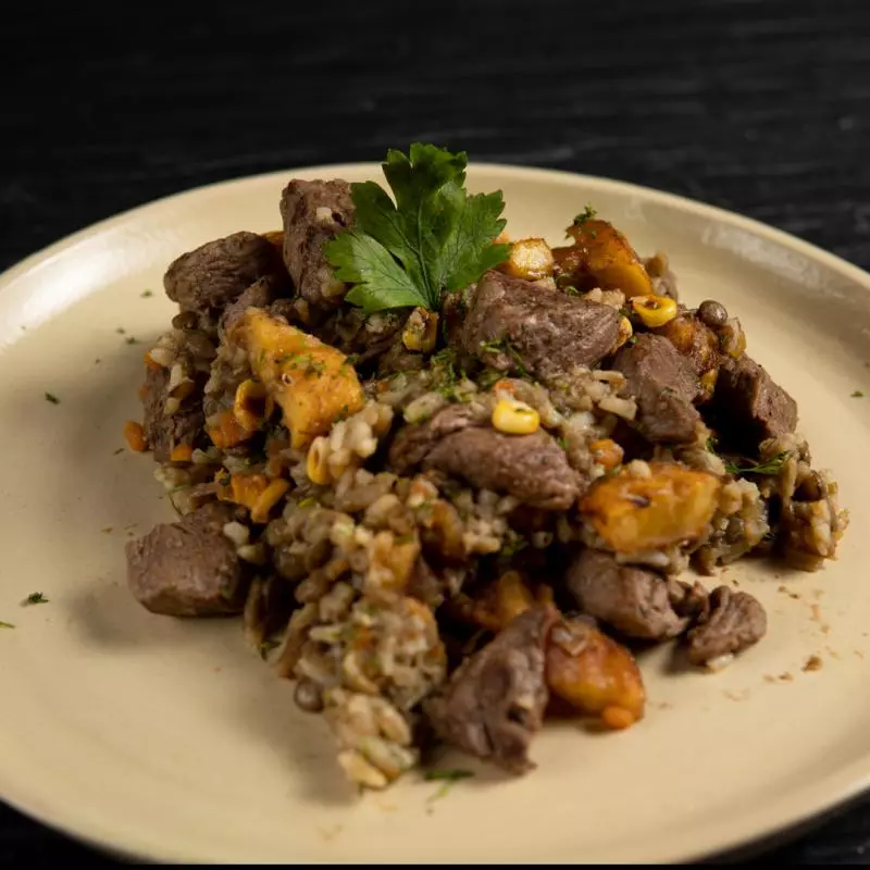 Calentado de Lomito y Lentejas