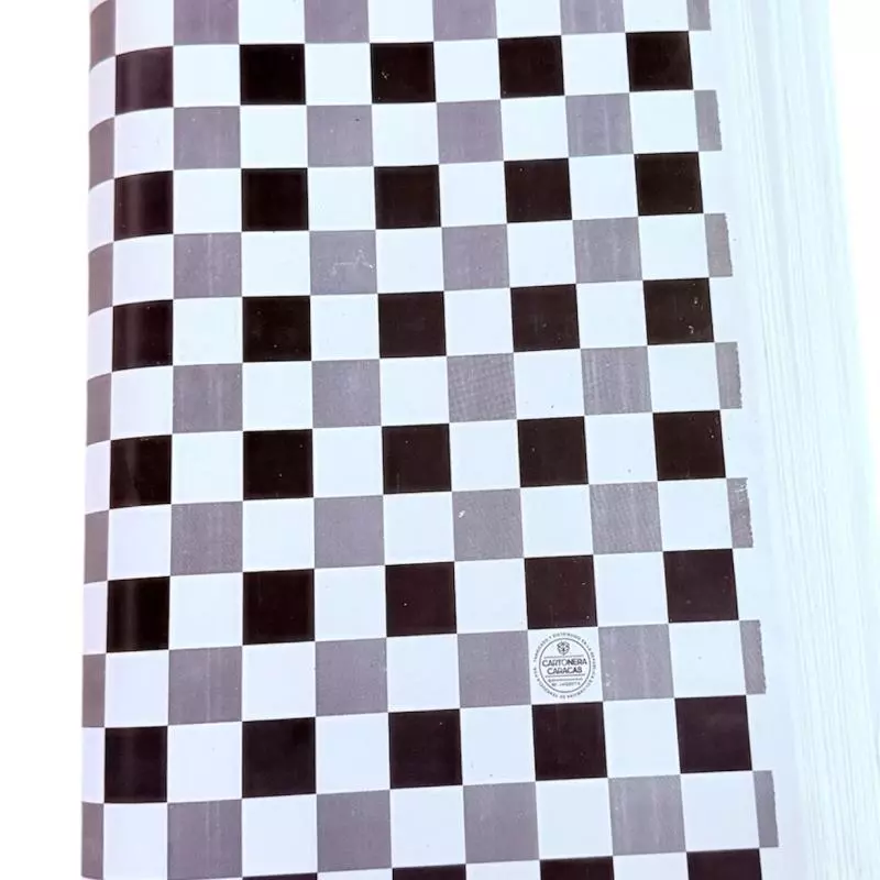 PAPEL SEMIGRASO CUADRO GRIS/NEGRO