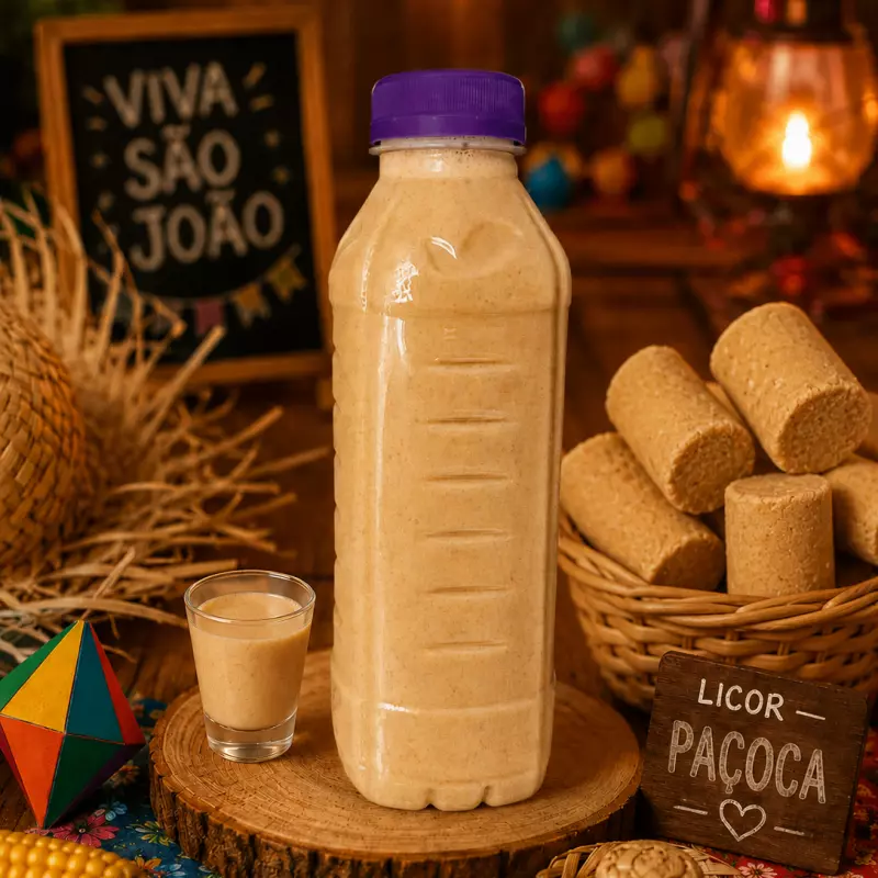 Licor cremoso de paçoca