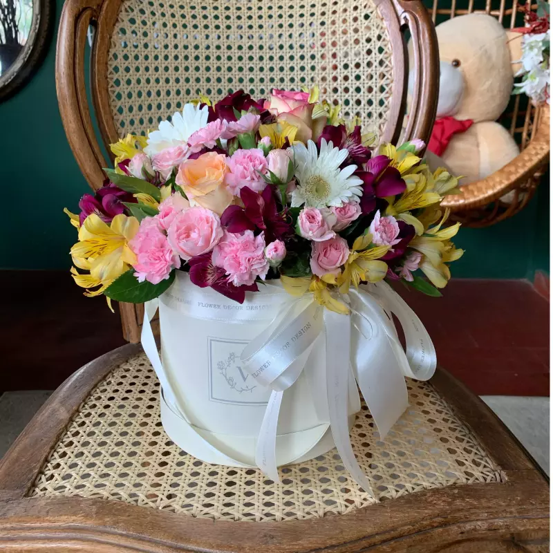 Box  Flower Luxo REDONDA G