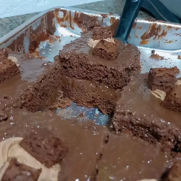 Super fatia bolo gelado chocobrownie