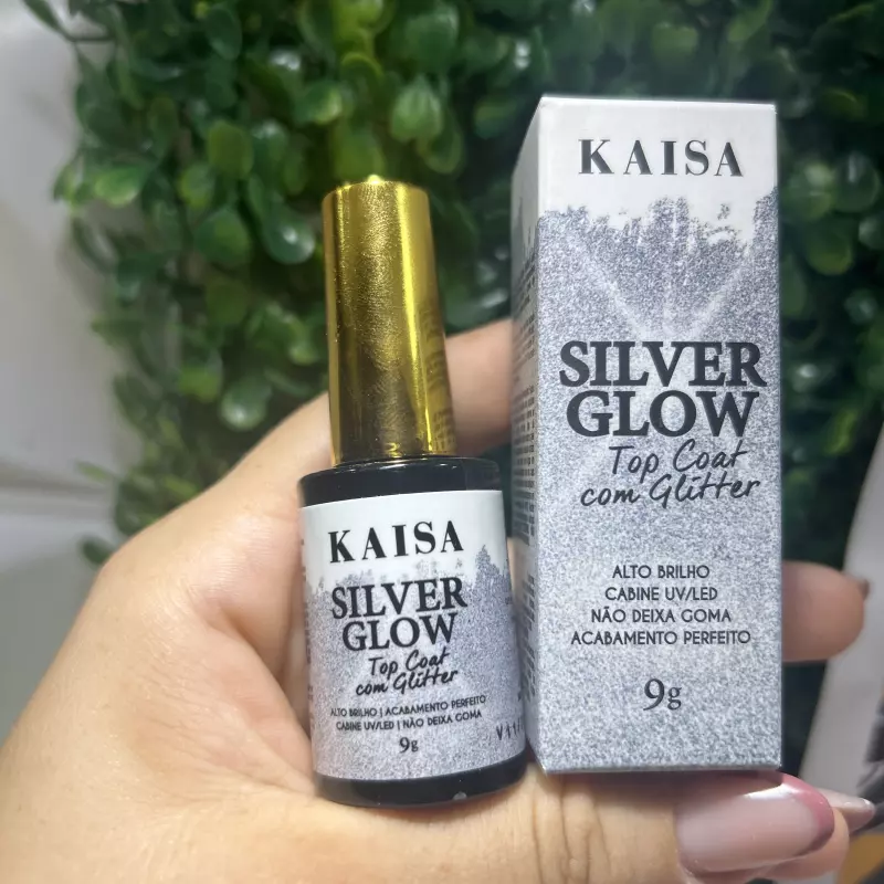 Kaisa Top Coat Silver Glitter
