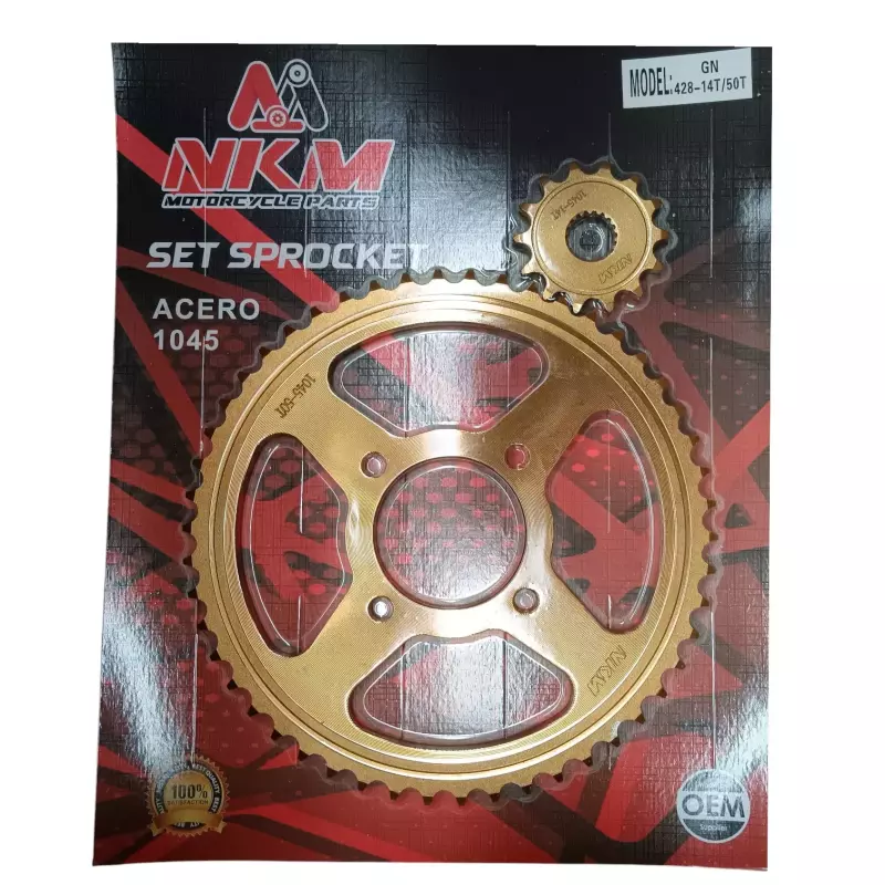 SET SPROCKET GN 50T14T ORO NKM
