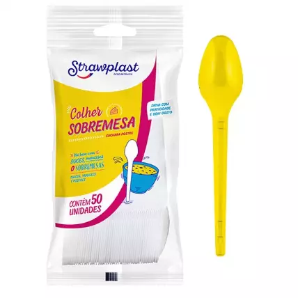 Colher Sobremesa Strawplast