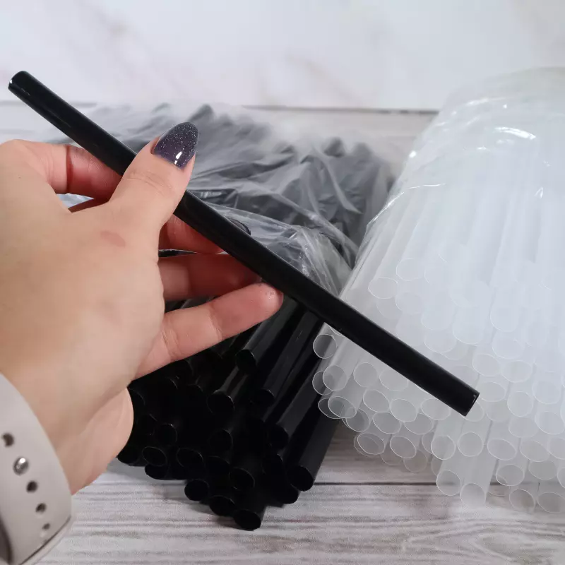 Pitillo 7 1/2 negro/transp Frappe