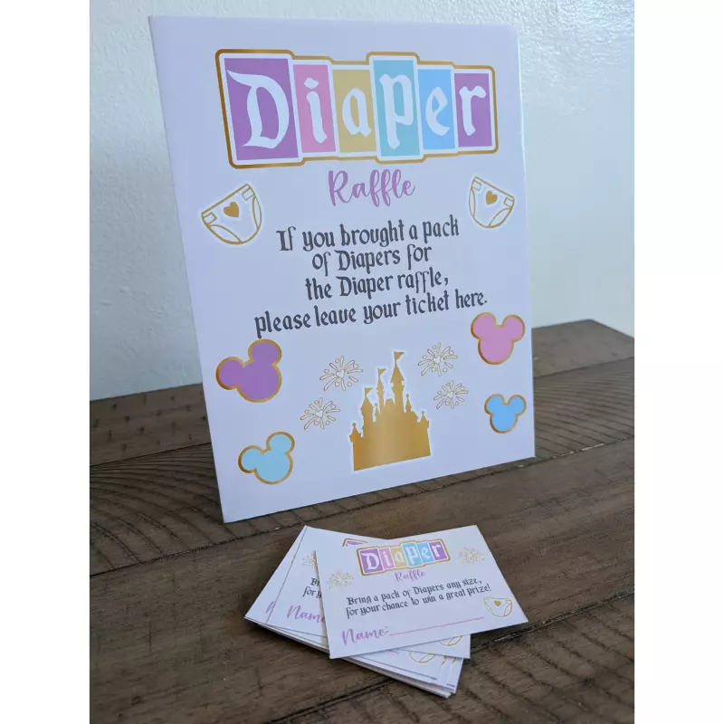 Diaper Raffle Sign and Tickets