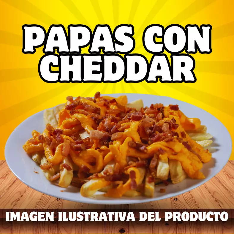 PAPAS CON CHEDDAR & BACON