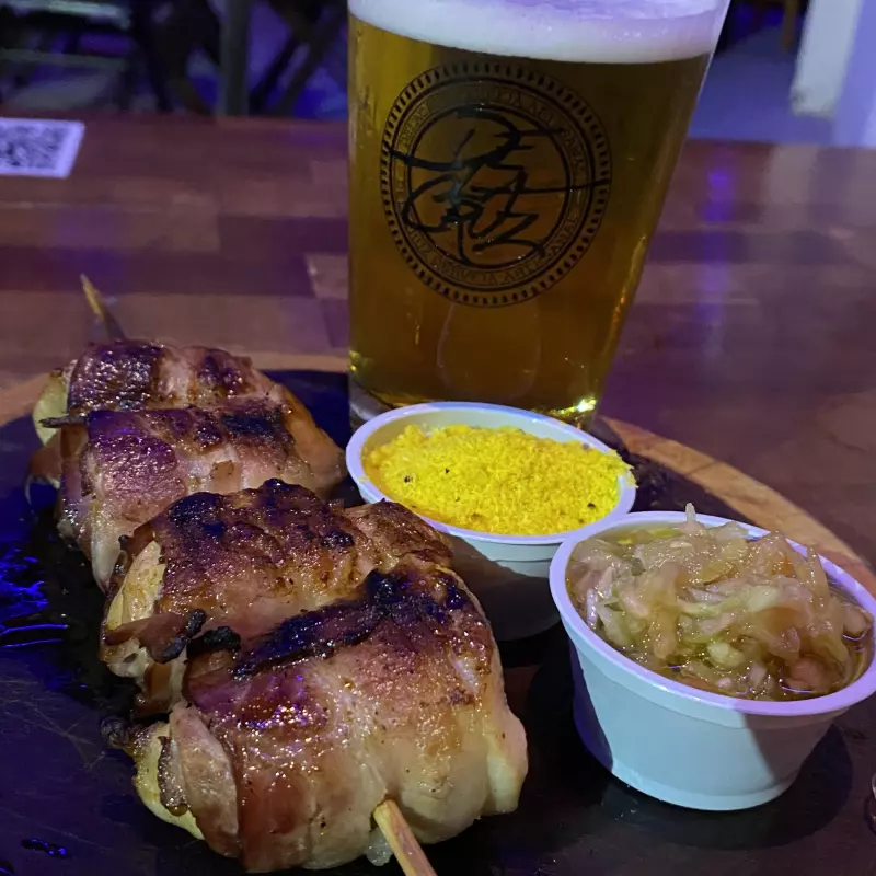 Espetinho de Frango com Bacon