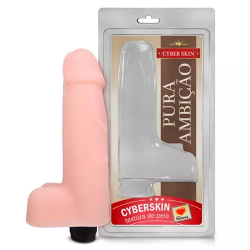 PENIS CYBER C/VIBRO E ESCROTO 18,0 X 5,0CM