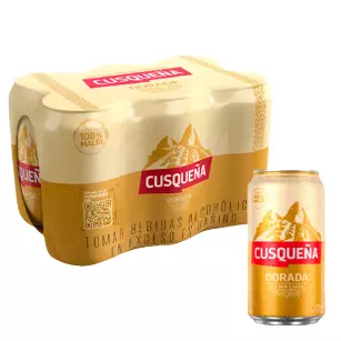 Six pack cusqueña dorada 355ml