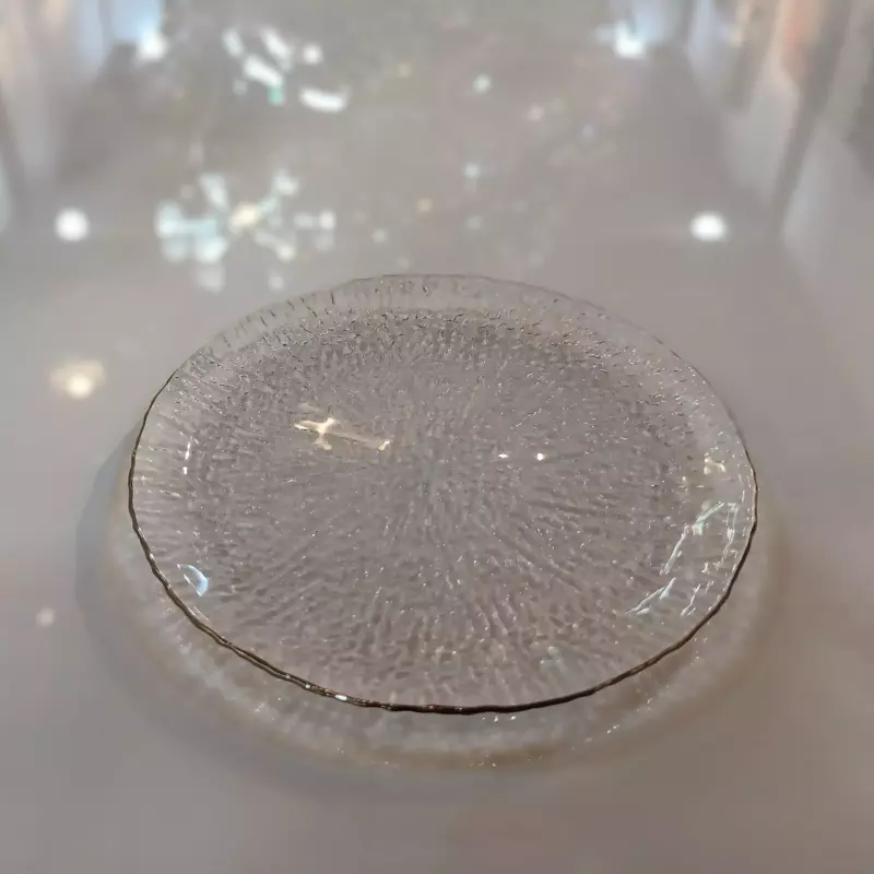 PORTAVASO VIDRIO BORDE PLATEAD 854-S