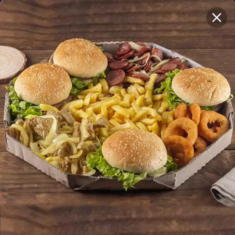 COMBO CASAL 4 HAMBÚRGUER S/ REFRI.