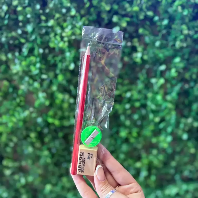 LAPIZ + GOMA + SACAPUNTAS