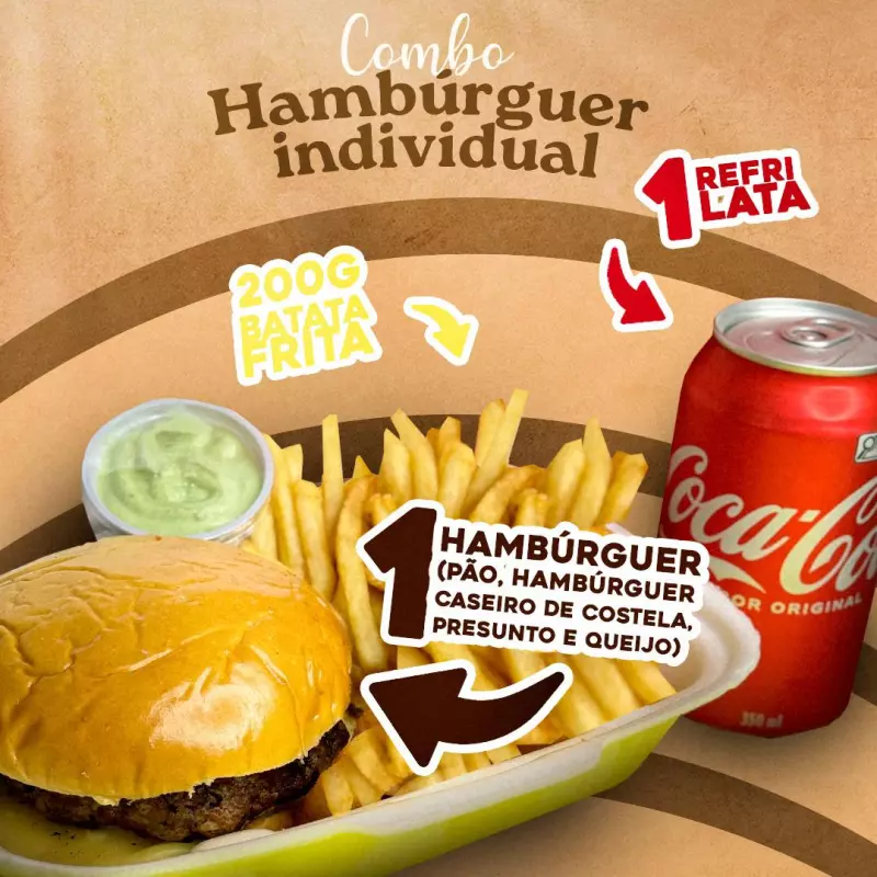 Combo Hambúrguer Individual