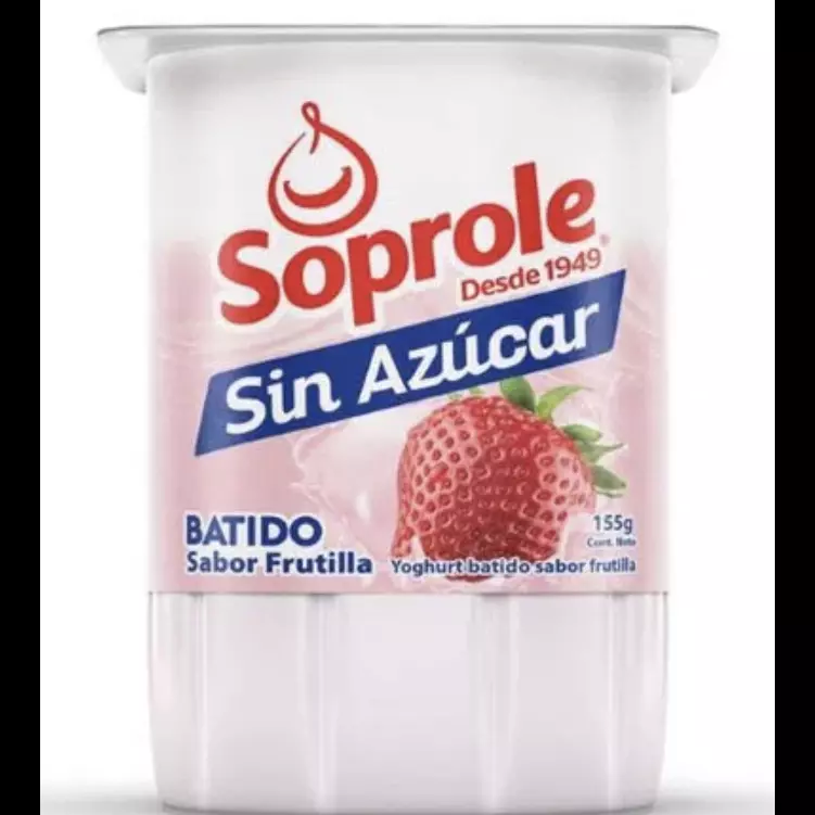 Yoghurt sin azúcar trozos frutilla