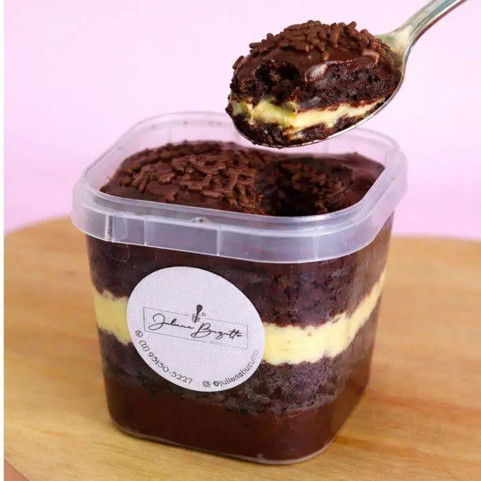 Bolo no Pote - Maracujá c Brigadeiro