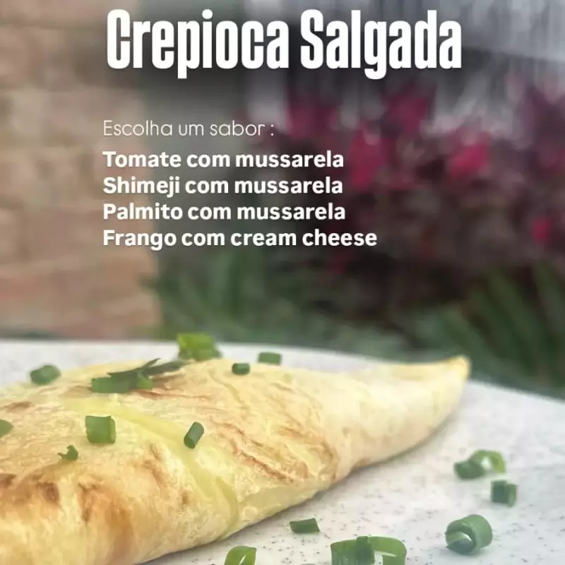 Crepioca de Shimeji e queijo