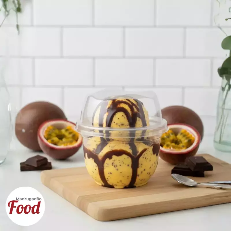 Sorvete de Maracujá com ganache
