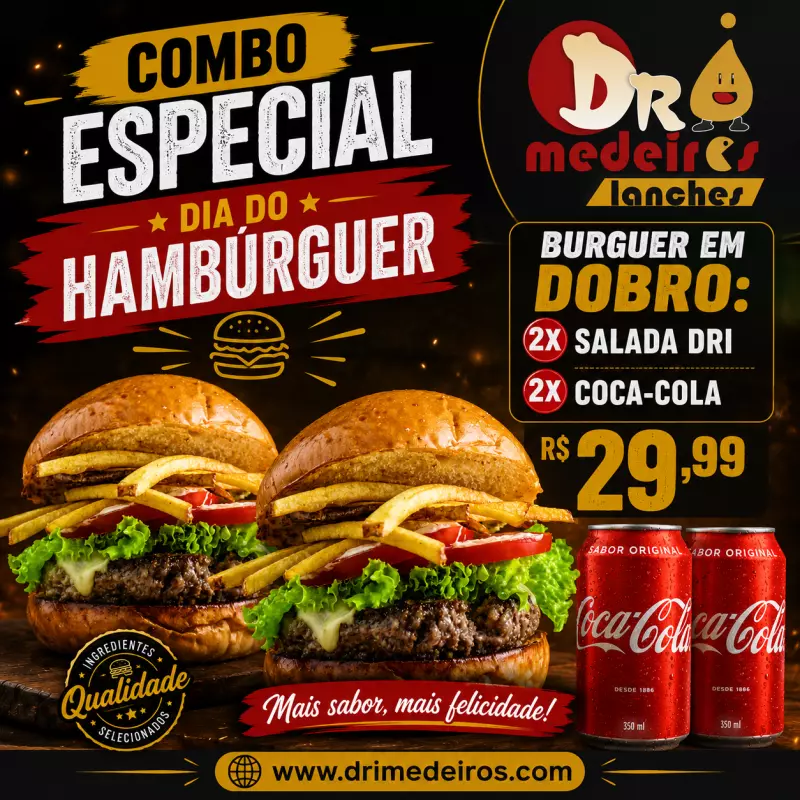 2 X Salada Dri + GRÁTIS 2 COCA LATA